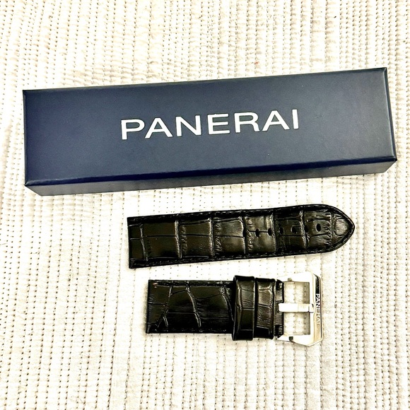 Authentic Paneria alligator leather strap with buckle. 26mm - Picture 1 of 5